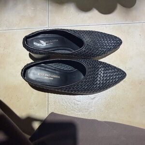 Black Woven Women's Shoes mules